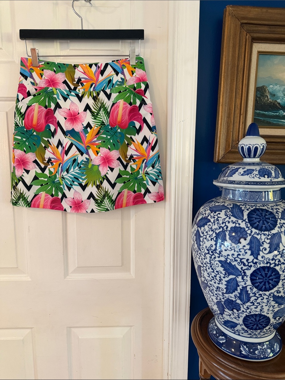 NWOT Women’s B-Skinz Tropical Print Activewear Skort Size Small